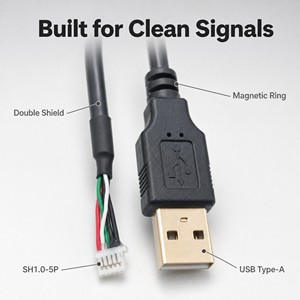 Modul kamera Tipe-A, kabel harness, transmisi sinyal pengenalan wajah, kabel UL2725, adaptor USB2.0, terminal JST-SHR-05V-S-B - Product Image 3