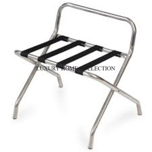 ชั้นวางกระเป๋าเดินทางเหล็กดัดทำมือคุณภาพพรีเมียม ดีไซน์ประณีต พร้อมขาพับได้สำหรับการเดินทาง - Product Image 1