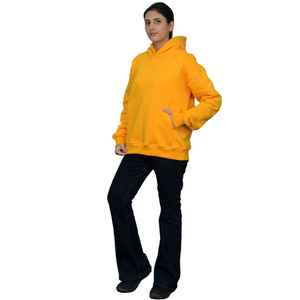 Sweat à capuche en coton mélangé de qualité supérieure pour femmes Sweat-shirt personnalisable confortable en polaire Tech jaune moutarde pour l'hiver Tarif zéro - Product Image 6