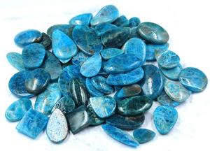 Pierres précieuses TASBIYA GEMS, apatite bleue naturelle, qualité commerciale, taille ovale, cabochons en vrac, 10-30g, pour la fabrication de bijoux - Product Image 4