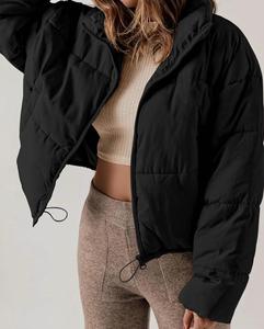 Chaquetas personalizadas de Invierno para mujer, chaqueta acolchada con cremallera completa de manga larga, abrigos con bolsillos, servicio OME - Product Image 3