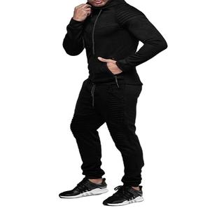 2025 venta personalizada delgada de manga larga para hombre Jogger trajes de entrenamiento al por mayor fitness correr liso chándales para hombres - Product Image 2