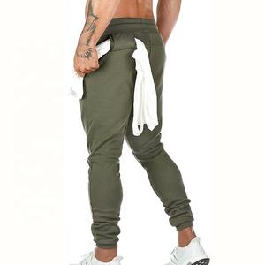 Wholesale Casual Gym <b>Slim</b> <b>Fit</b> Plain Drawstring <b>Mens</b> <b>Jogger</b> With Zipper Pocket Cotton Polyester Workout <b>Jogger</b> Pants - Product Image 3