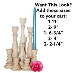 Cantidad 1 - Portavelas de Madera Natural Ecológicos Hechos a Mano - Adornos para Bodas, Decoración del Hogar, Separadores de Niveles para Pasteles, Decoración Navideña - Product Image 4