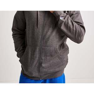 Felpa con cappuccio Champion da uomo con ricamo 3D, in pile, con zip intera, lavaggio acido, 100% poliestere, disponibile nella taglia XXXXL per taglie forti e alte - Product Image 3