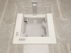 Lacquor Paint Solid Surface Modern Convertible Kiosk <b>Counter</b> in High End Shopping Malls - Product Image 2