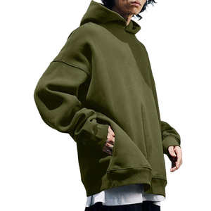 Logo 450GSM algodón hombres sudaderas con capucha Puff estampado gráfico Sudadera con capucha Streetwear estilo peso pesado pulóver sudadera para hombres - Product Image 3