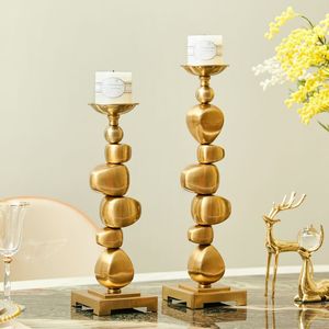 Elegant Handmade Eco-Friendly Durable Metal Candle Stand for Christmas Tabletop Display and Luxury Home Decor - Product Image 1