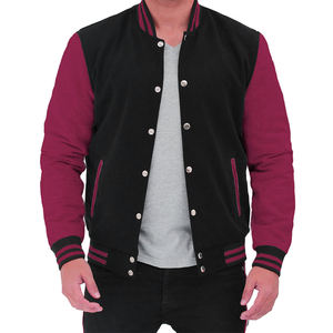 Leather Sleeve Sports Baseball Sports <b>Jacket</b> For Men Wholesale Custom <b>Patchwork</b> Unisex Varsity <b>Jacket</b> - Product Image 1