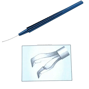 Pinces d'ophtalmologie pour capsulorhexis Utrata, ensemble d'instruments microchirurgicaux en acier inoxydable pour chirurgie manuelle de la cataracte WORLD PRECISION - Product Image 1