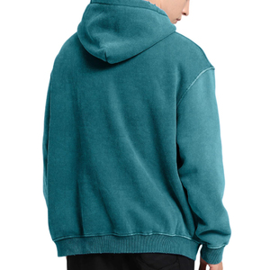 Sudadera con Capucha para Hombre al por Mayor - Sudadera Oversize Básica de Algodón Mezclado para Hombre con Hombros Caídos y Diseño Liso - Product Image 2