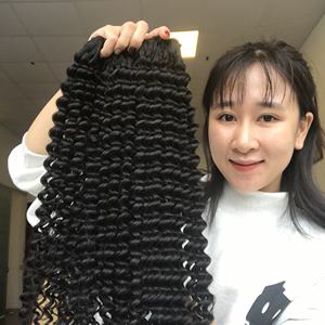 Extensions de cheveux de vague d'eau profonde de couleur naturelle douce Extensions de dentelle frontale de cheveux humains vietnamiens - Product Image 6