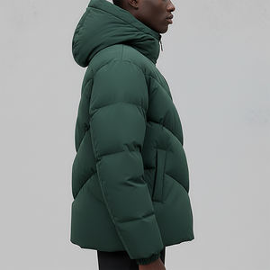 Chaqueta Bomber con Capucha para Hombre, Personalizable con Logotipo, para Invierno, Impermeable, Forrada de Lana, Estilo Casual para Exteriores, Estilo Urbano - Product Image 5