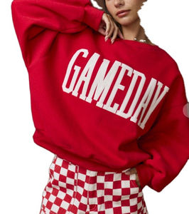 Sweat-shirt en coton surdimensionné de haute qualité pour femmes pull à col rond respirant meilleur fabricant pour la vente en gros - Product Image 1