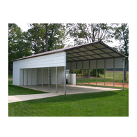 20 'x 20' x 12 'Construction en métal abris pour voiture bon marché abri de voiture portable économique de style toit vertical pour l'Amérique du Sud