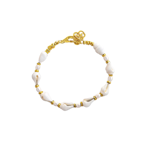 Fashionable Gold Plated <b>Beaded</b> <b>Bracelet</b> for Summer and Casual Wear Resale Perfect - Product Image 3