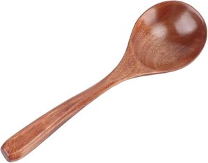 Cuchara de madera natural para cocinar, revolver y servir hecha a mano para uso diario en la cocina, perfecta para el hogar y la preparación de alimentos - Product Image 6