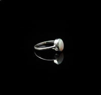 Bague de fiançailles et de mariage en argent sterling 925 avec opale, style vintage, sertissage clos, certifiée par un tiers, pierre précieuse indienne, pour enfants