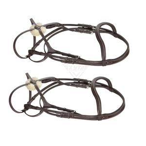 Équipement d'équitation de qualité supérieure Bride avec fourrure Bride de cheval en cuir de haute qualité Bride de cheval en cuir réglable - Product Image 4