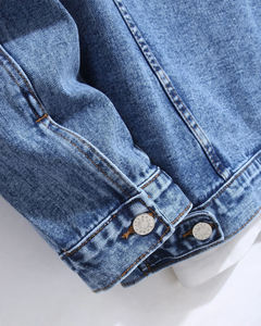 Veste en jean délavée surdimensionnée personnalisée en gros Veste en jean grande taille Étiquette de veste en jean personnalisée - Product Image 6