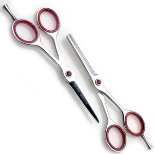 Ciseaux de salon professionnels en acier inoxydable de qualité supérieure avec logo personnalisé imprimé, nouveau design, à prix de gros avantageux - Product Image 3