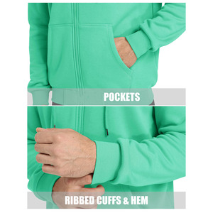 Sweat à capuche coupe-vent pour hommes Logo personnalisé Respirant Manches longues Basics Sweats à capuche en coton mélangé pour hommes - Product Image 6