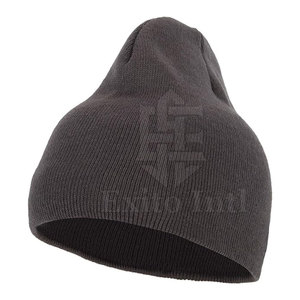 Bonnets tricotés d'hiver à la mode de haute qualité 100% coton Logo personnalisé imperméable teint en gros motif d'impression à bas quantité minimale de commande - Product Image 1