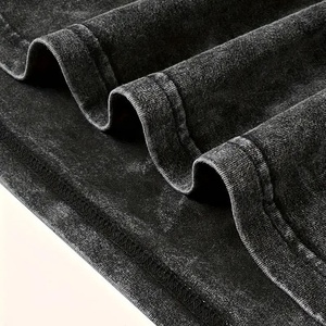 Camisetas lavadas con ácido de alta calidad para mujer, talla grande personalizada con patrón sólido, grupo de edad, adolescentes, servicio OEM - Product Image 4