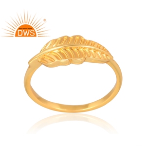 Anillo apilable chapado en oro Flash de 18 quilates, joyería fina Demi para mujer, regalo para ella - Product Image 1