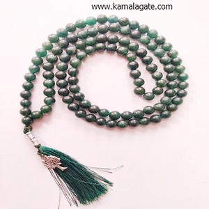 Cuentas de piedra de ojo de tigre de 8 mm hechas a mano, Mala de oración tallada de cristal con abalorio de plata y borla de algodón, Material de piedras preciosas - Product Image 4