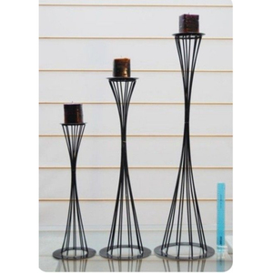 Ensemble de 3 bougeoirs au design unique, chandeliers de couleur noire, bougeoirs en métal de qualité supérieure pour décoration de table à manger - Product Image 2