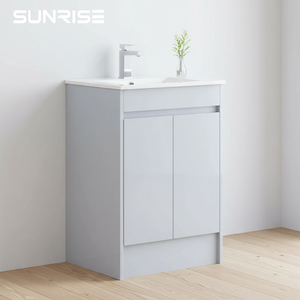 <span class=keywords><strong>Meuble</strong></span> de salle de bain suspendu avec lavabo et rangement intégré - Product Image 1