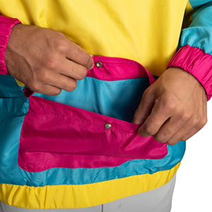 Chaqueta cortavientos arrugada activa para hombre, chaqueta cortavientos de nailon de manga larga de tela de la mejor calidad - Product Image 3