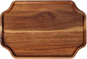 Handmade Large Rustic Wood Serving <b>Trays</b> with Handles Custom <b>Paper</b> Material for Home Use & Food Occasions - Product Image 3