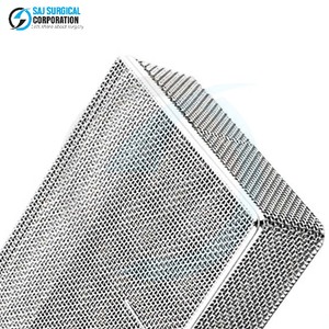 Panier en maille fine avec couvercle, réutilisable, en acier inoxydable, certifié CE, pour applications cliniques en autoclave - Product Image 6