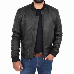 Chaqueta de cuero negro para hombre superventas al por mayor chaqueta de moda cortavientos con cierre de cremallera chaqueta de alta calidad para hombre - Product Image 4