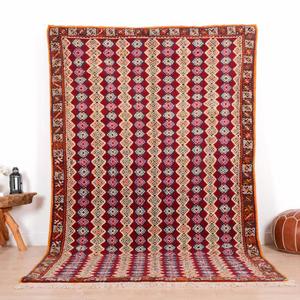 พรมโมร็อกโกแท้ ทำมือจากขนสัตว์ ลายเบอร์เบอร์แบบดั้งเดิม สไตล์วินเทจและโมเดิร์น สำหรับตกแต่งบ้าน - Product Image 1