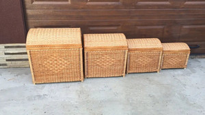 Eco-friendly Set of 4 Natural Rattan <b>Basket</b> <b>Toy</b> Storage <b>Basket</b> Handmade From Vietnam - Product Image 6