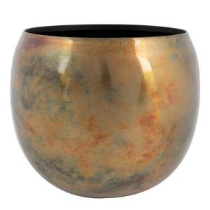 Jardinière en fer de style industriel avec finition cuivre vieilli, robuste, vente en gros, pot à fleurs en métal pour la décoration de paysages, d'hôtels et de jardins - Product Image 1