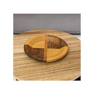 Assiette de présentation en bois de couleur marron de qualité supérieure, forme ronde, sous-assiette pour mariage, utilisation en hôtel - Product Image 4
