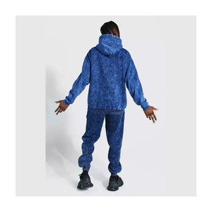 Sudadera con capucha acolchada de invierno personalizable para hombre, jersey de patrón sólido, estilo lavado con ácido, estampado Digital, cuello con capucha hecho en fábrica - Product Image 3