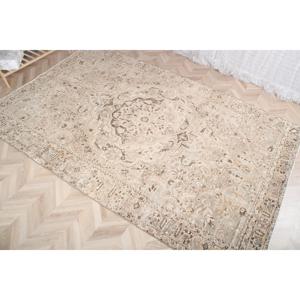 6.7x10.3 ft Vintage Rug, <b>Brown</b> Striped Turkish Rug <b>Wool</b> - Product Image 3