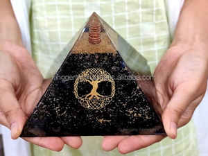 Venta al por mayor NATURAL NEGRO SHUNGITE ORGÓN PIRÁMIDE USO PARA REIKI CURACIÓN Y DECORACIÓN DEL HOGAR ÁRBOL DE LA VIDA ORGÓN PIRÁMIDE - Product Image 3