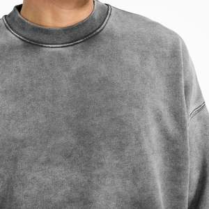 Sudadera Extra Grande de Estilo Urbano Vintage, de 400 g/m², con Hombros Caídos, Cuello Redondo, Lavado Ácido, para Hombre - Product Image 5
