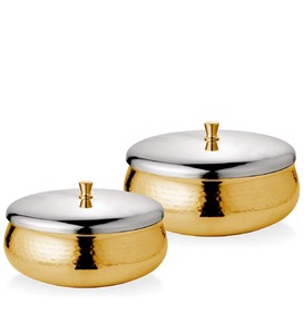 Bol de service en métal de style vintage fait à la main, magnifique œuvre d'art, compatible lave-vaisselle, couleurs et formes personnalisables pour une restauration haut de gamme - Product Image 1
