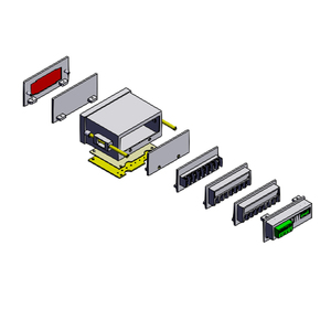 Boîtiers de panneaux DIN IC-165 (96x96x67) IP65, finition mate noire gris foncé, boîte de jonction en provenance d'Inde - Product Image 2