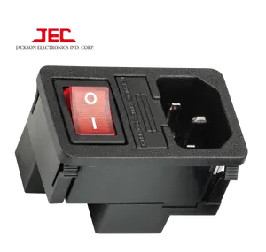 JEC C14 Inlet Socket with switch & fuse holder