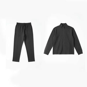 Survêtement en tricot gaufré de qualité supérieure pour hommes, veste et jogging élégants à col montant et à fermeture éclair, parfaits pour les vêtements décontractés pour hommes - Product Image 6