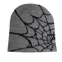 Gorro Unisex Cálido y Grueso para Exteriores, Tejido Jacquard con Patrón de Letras, Impresión Digital, 100% Acrílico, Ajustable para Uso Diario