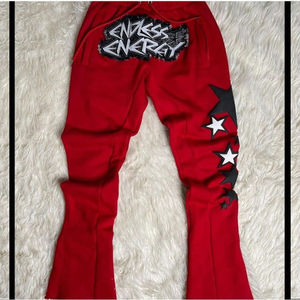 Colección de Invierno Superior, Logotipo Bordado Personalizado, Fabricantes Profesionales, Sudadera con Cremallera Completa y Pantalones Acampanados - Product Image 2